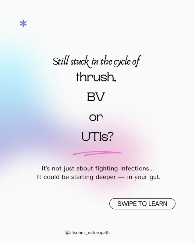 You might be surprised to hear this...
But if you’re struggling with recurrent thrush, BV or UTIs, the real culprit might not just be “down there” — it might be starting in your gut. 🦠➡️🐱

The gut and v&ginal microbiomes are deeply connected — and if your gut is out of balance, inflamed, or not absorbing nutrients properly, it can set off a chain reaction that affects your vaginal health too.

In my latest blog, I explain: 
🌿 Why gut issues can make you more vulnerable to v&ginal microbiome imbalances
🌿 How a healthy gut supports immunity, hormonal balance and even pH regulation
🌿 Why simply wiping out Candida isn’t enough — and what real healing actually involves

And no — you’re not imagining it when symptoms come and go unpredictably. Chronic thrush (RVVC) often doesn’t show up clearly on swabs either, which makes it even trickier to manage if we don’t look deeper.

If you want to read more about how the gut is involved (and what we can do about it), comment CHRONIC below and I’ll send you the link. 📩

If you’re feeling ready to tackle this properly, Carissa and I are here to help with a holistic, personalised approach — including microbiome testing, gut support, and custom treatments. 💛

#GutHealth #MicrobiomeHealing #ChronicThrush #WomensHealth #NaturalMedicine